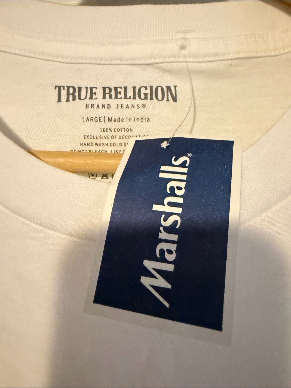 True Religion White Short-Sleeve Logo Tee with Navy Accent - Picture 2 of 2